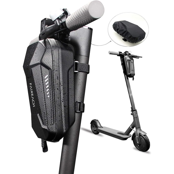 Geanta de ghidon stabila, Enforose, impermeabila, material EVA, design ajustabil, capacitate mare, pentru biciclete si trotinete electrice