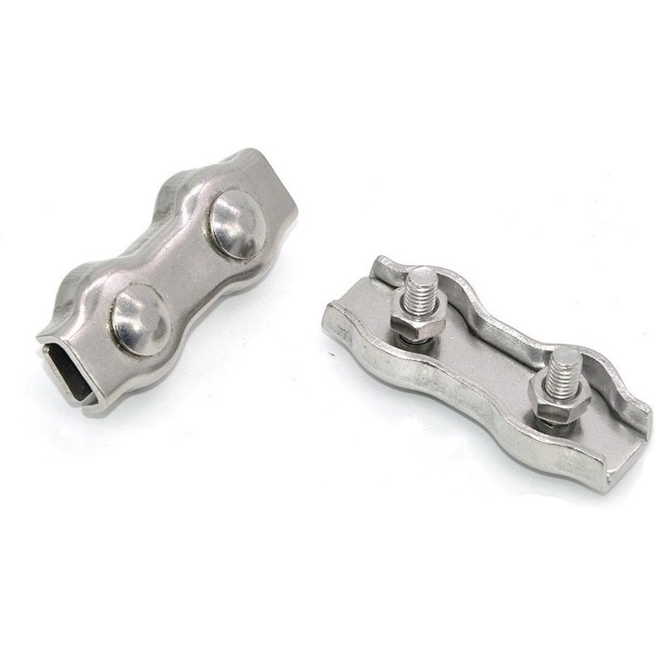 Скоби за кабел от неръждаема стомана Duplex, Enforose, устойчиви на корозия, регулиране на дължината, комплект от 10 броя