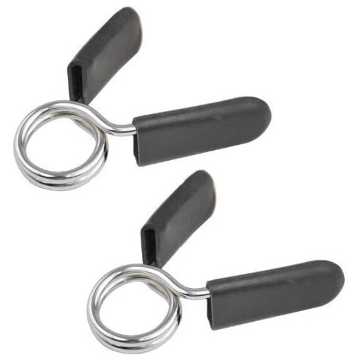 Agrafe cromate pentru haltere Enforose, design robust, usor de utilizat, set 2 buc.