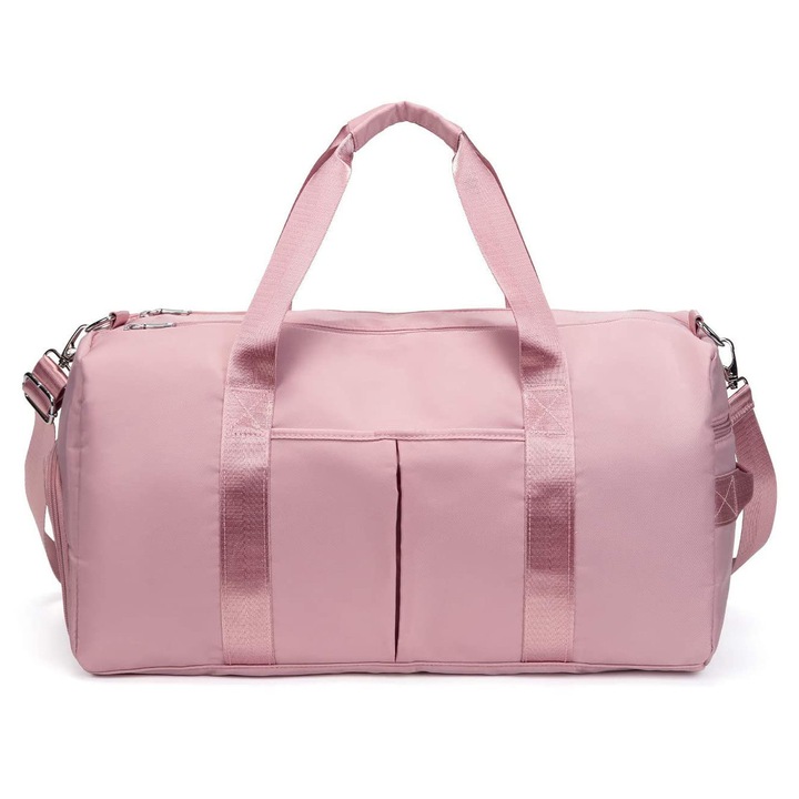 Chic és hasznos táska, utazó edzőtermi táska nőknek, nedves zsebbel és vízálló alsó panellel a kalandra való felkészüléshez