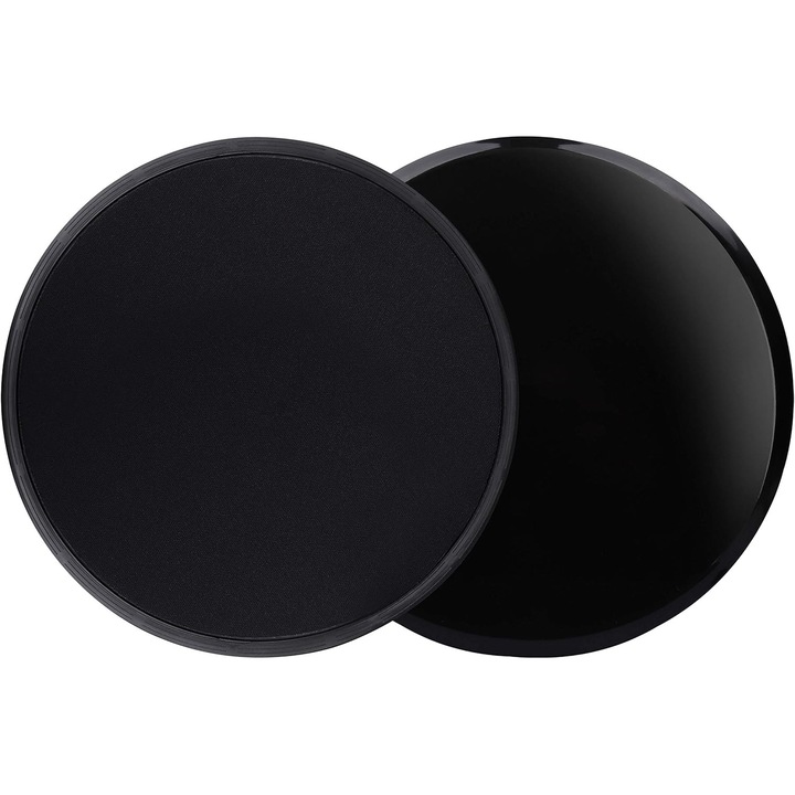 Двустранни дискове за плъзгане за фитнес тренировка, плъзгачи за коремни мускули с ниско въздействие за всякакви повърхности, преносимо оборудване за тренировка на цялото тяло за пътуване до домашна фитнес зала (2 броя)