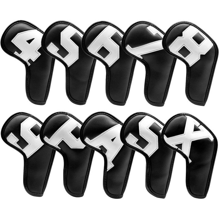 Crose golf Enforose, set 10 buc, protectie sintetica impermeabila, inchidere sigura, spuma groasa