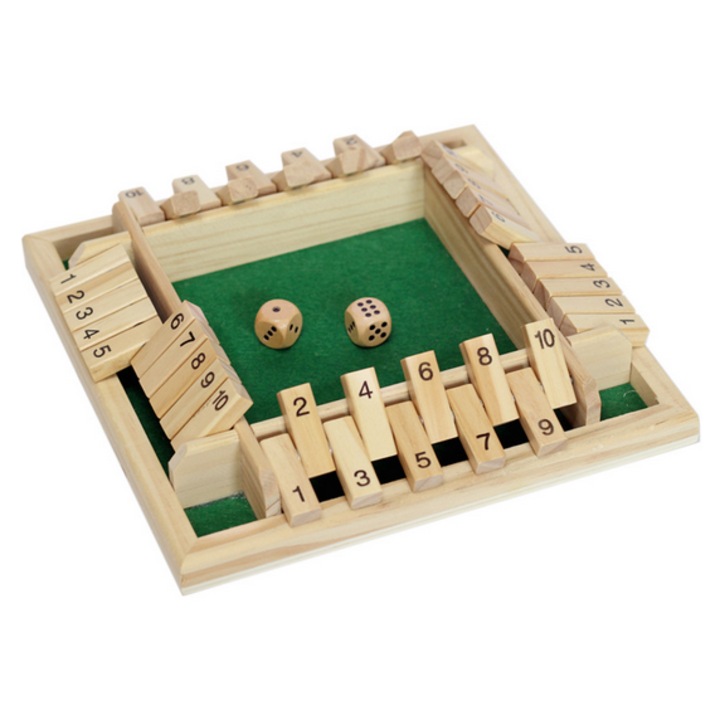 Игра Затвори Кутията, Enforose, класически дизайн, 2-4 играчи, борова дървесина, 30x30см