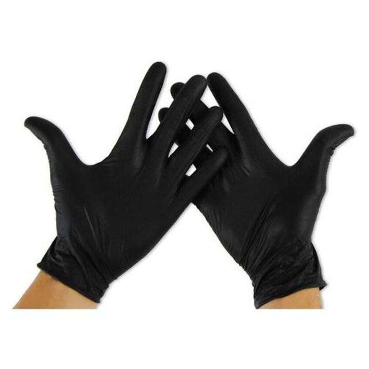 Manusi nitrilice fara pudra, Enforose, ambidextre, reutilizabile, negru