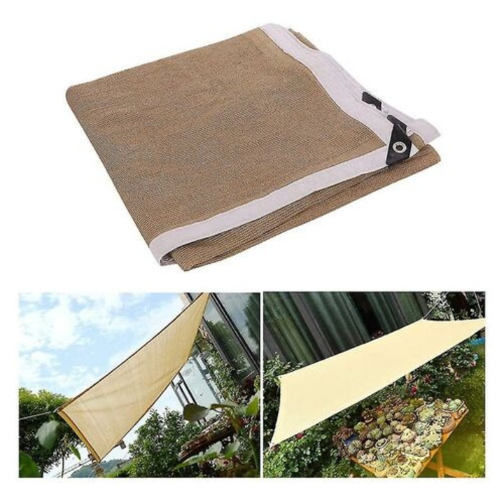 Panza de umbra de gradina, Enforose, 100x200cm, polietilena de inalta densitate, usor de instalat