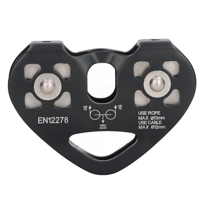 Scripete dublu Enforose, design in forma de inima, aluminiu 7075, rezistenta maxima la rupere 25KN, pentru aventuri in aer liber