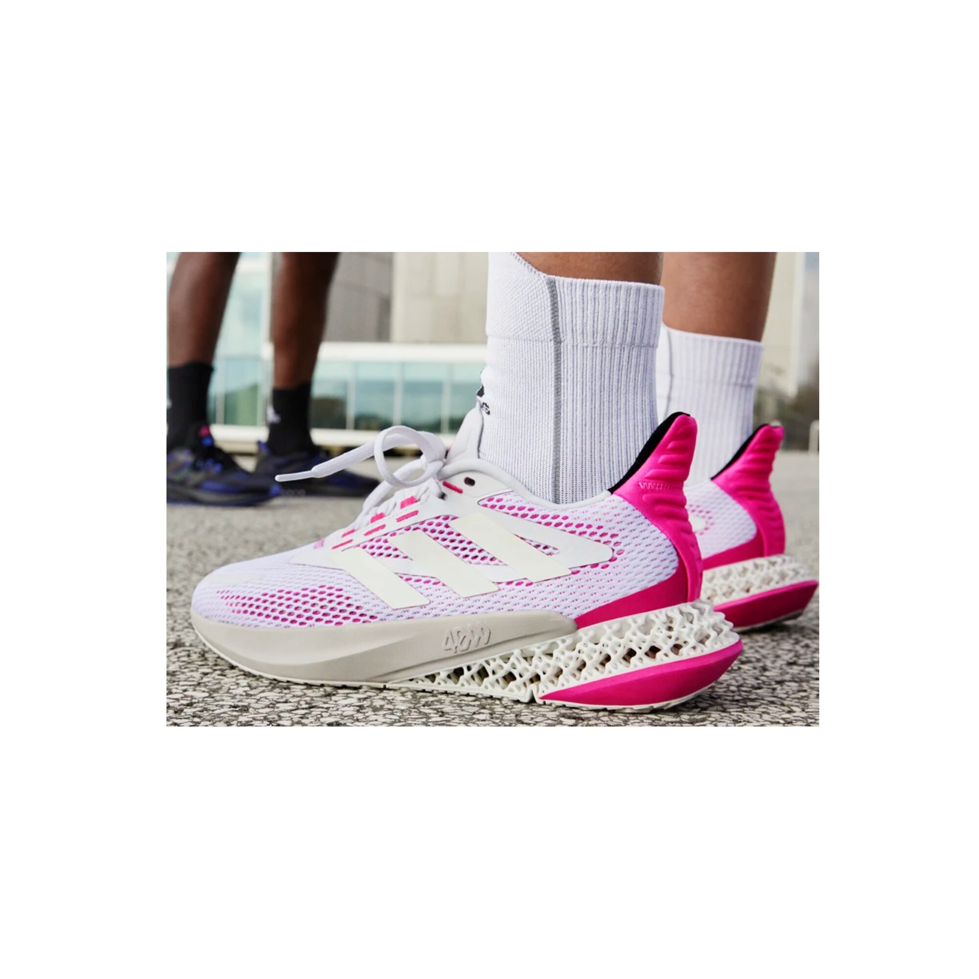 Pantofi sport adidas 4DFWD Pulse, alb, material textil, cauciuc