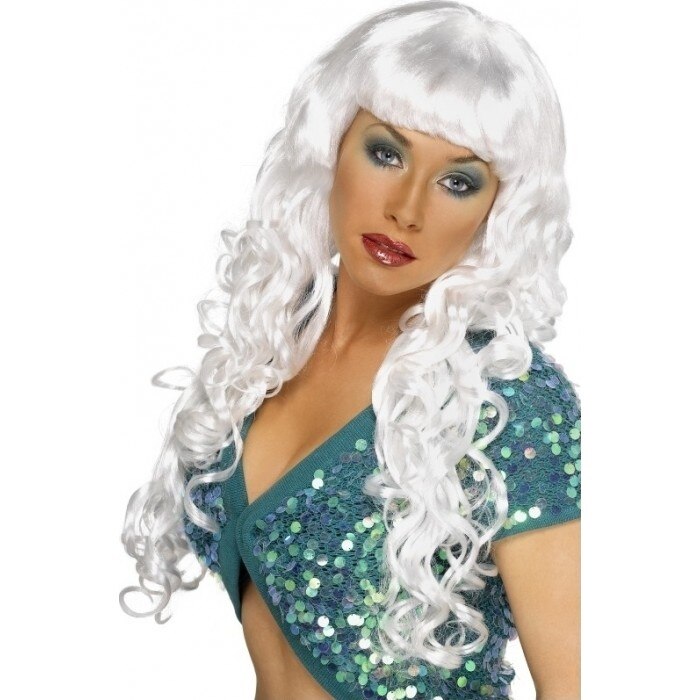 Peruca Petrecere Sirena, Alba