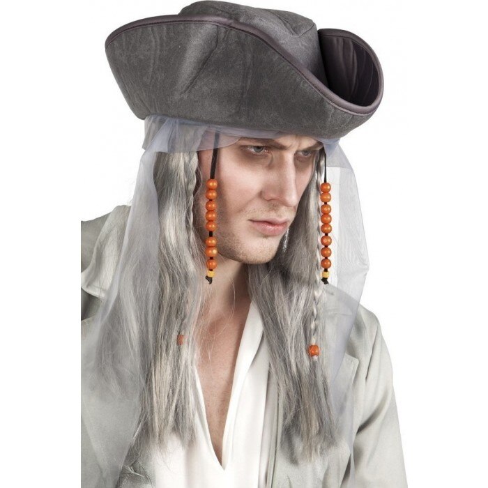 Peruca Ghost Pirate cu Palarie