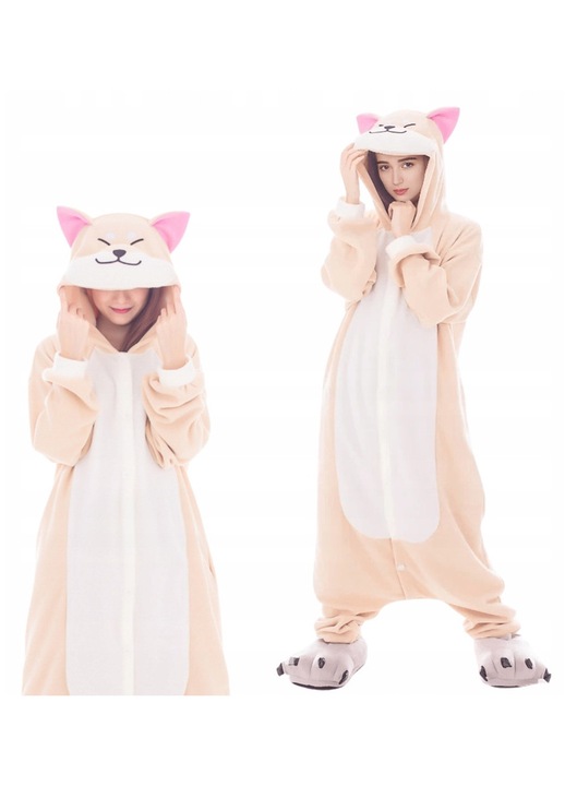 Kigurumi Onesie, darab, Fehér/Rózsaszín