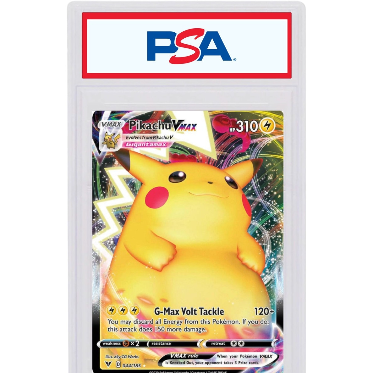 Cartonas PSA 9 Mint Pikachu VMAX (Vivid Voltage 044/185) – Full