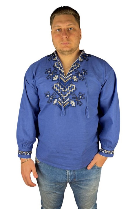 Bluza tip ie barbati RBN 24, Negru/Albastru