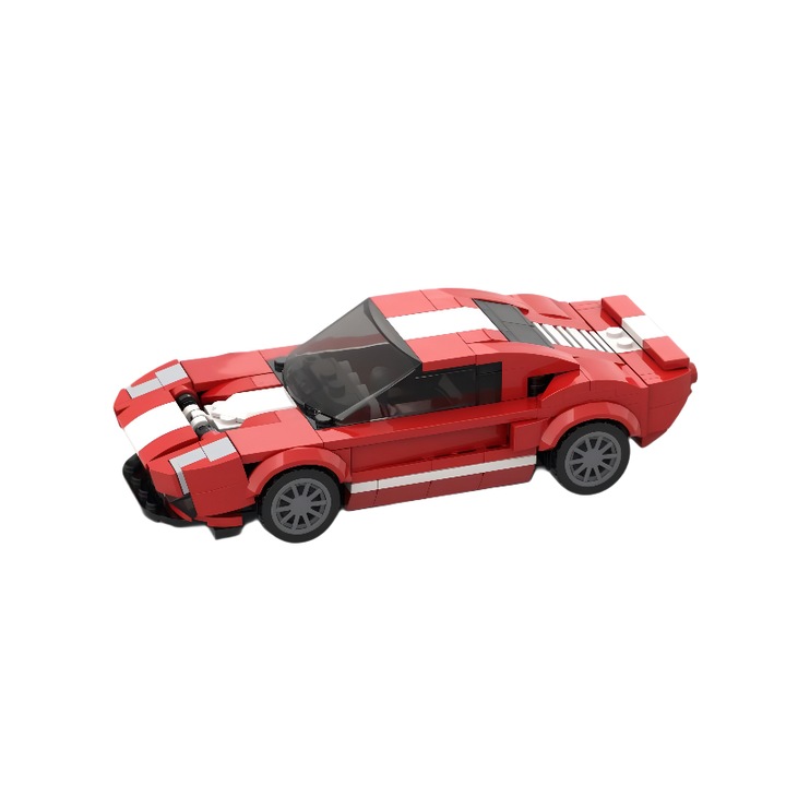 Ford GT Innovium építőkészlet, piros-fehér verseny szuperautó, 354 darab, valósághű motorsport ihletésű dizájn, prémium ABS, 16,5 × 7,2 × 4,5 cm, 165 g, ideális szett gyerekeknek, gyűjtőknek és autórajongóknak