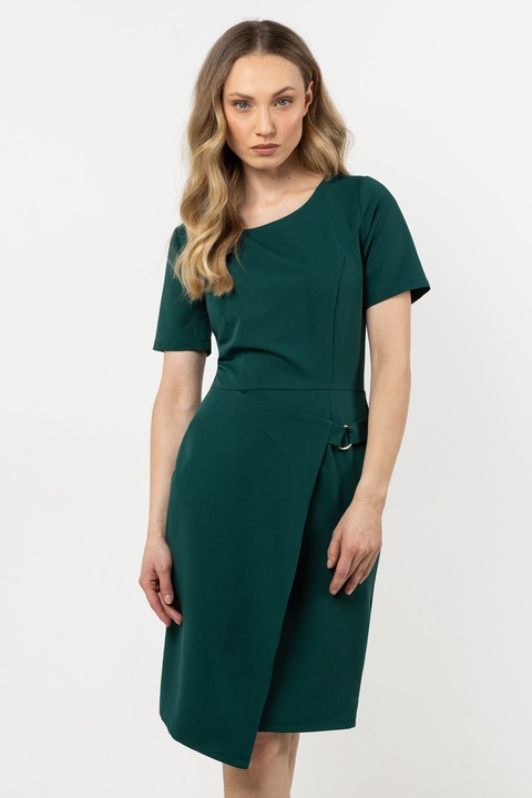 Rochie mini creion awama, verde sticla, poliester-elastan