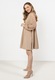Rochie mini trapez, awama, bej, poliester/elastan