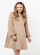 Rochie mini trapez, awama, bej, poliester/elastan