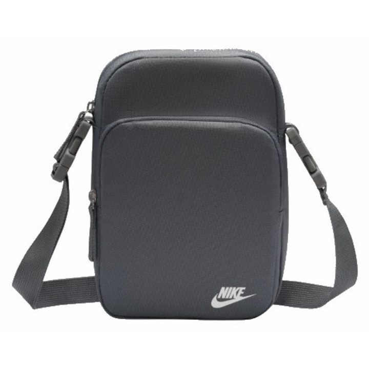Nike sporttáska, poliészter, 23x18x8cm, szürke