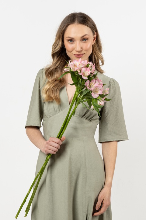 Rochie midi awama, raion, verde