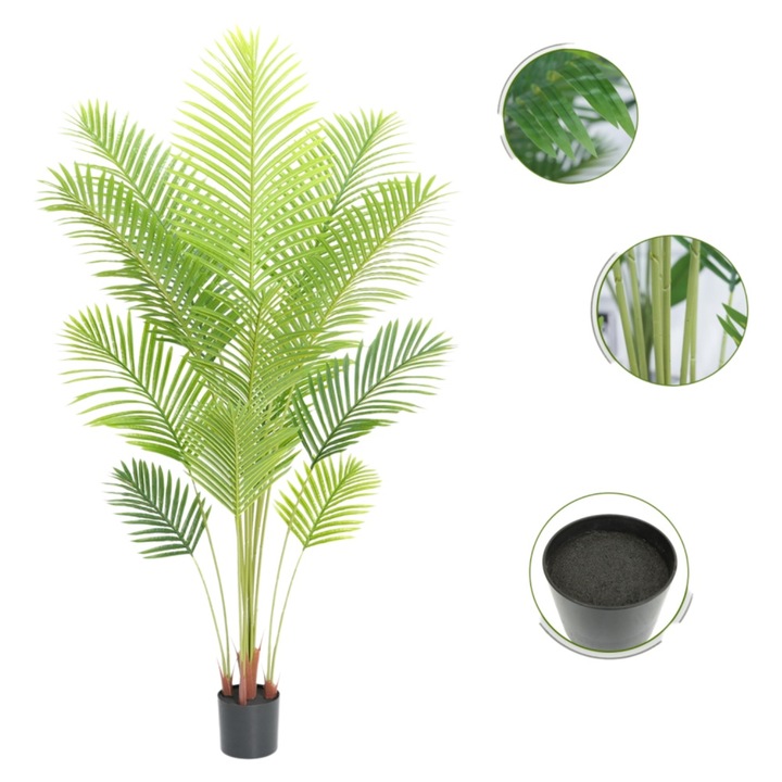 Plante artificiale, Zeaicos, Chrysalidocarpus lutescens, 1.8m, decorare living, aspect realist
