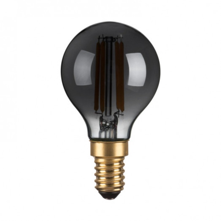 LED крушка E14 4W DIMM Smoke, 2200K, 130lm, прозрачен димит, 7.8x4.5cm