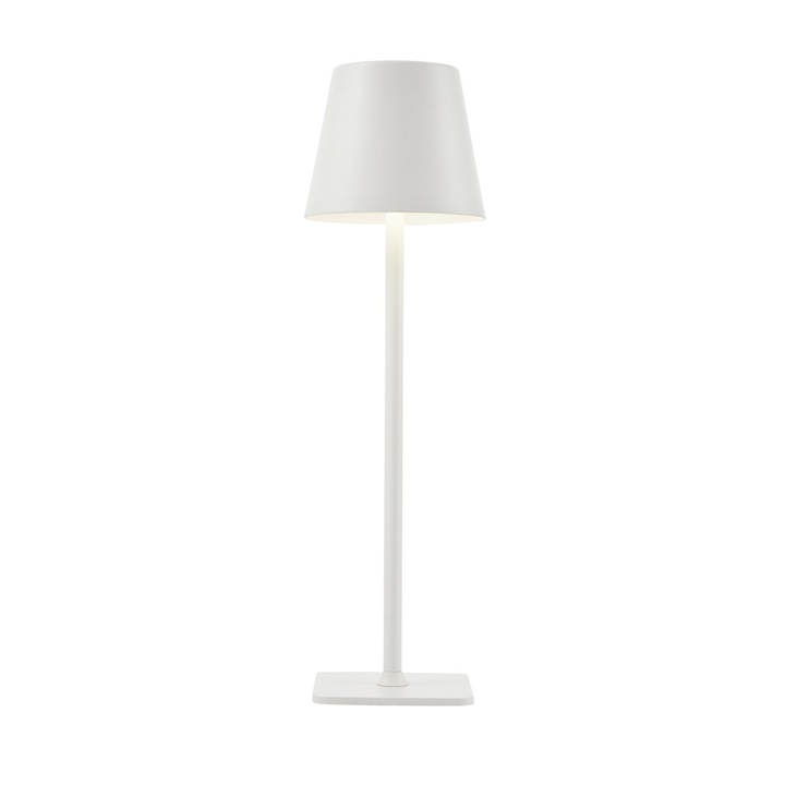 Lampa de birou portabila ATLIS LED, alba, 38x11cm, cu functie de dimming, IP54
