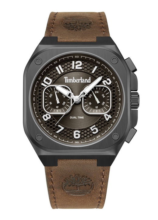 Ceas barbati Timberland, quartz, 41mm, maro, curea din piele naturala
