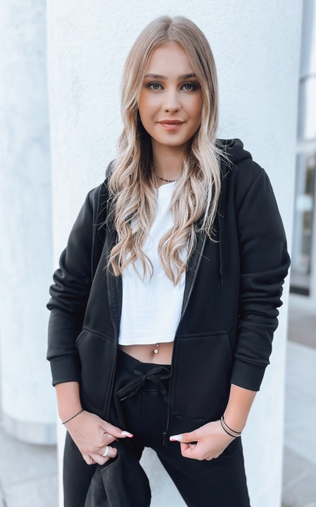 Dstreet Női kapucnis pulóver Victoria fekete, Fekete, M