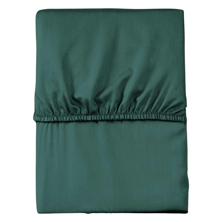 Cearceaf de pat din microfibra 120x200, verde, uni, Poly