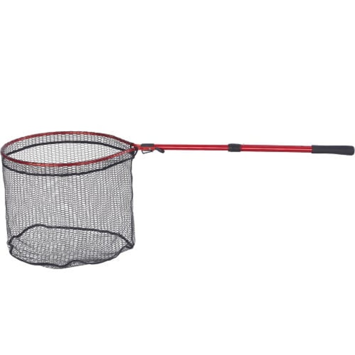 Merítő háló, Balzer, Hálós / Gumi, 1,5 m, Fekete / Piros, XL