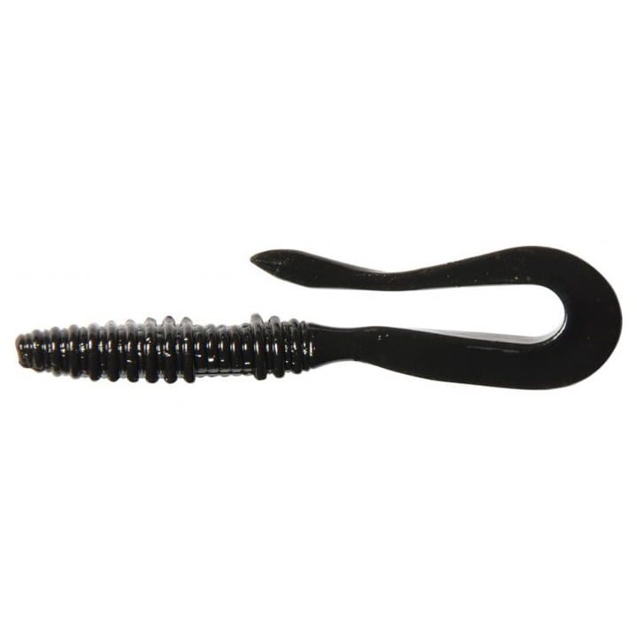 Keitech 2.5" изкуствени примамки, черни, комплект от 12 броя