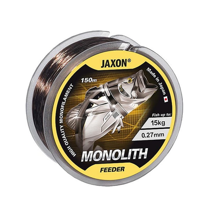 Jaxon Monolith Feeder horgászzsinór, 0,18 mm x 150 m, 7 kg szilárdság, sötétbarna