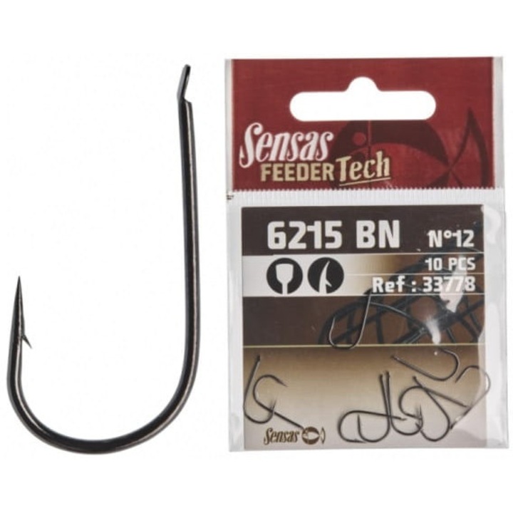 Sensas FEEDER TECH 6215 horgász horgok, 14-es méret, kis halakhoz, finomsághoz és erőhöz