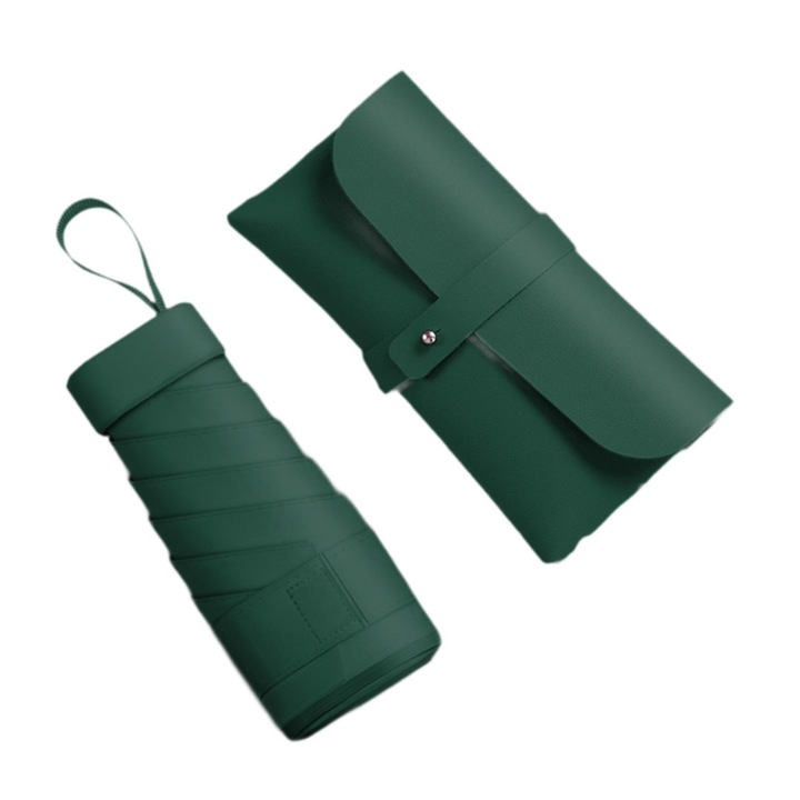 Összecsukható női esernyő, napvédő, bézs, 90cmx52cm, 1 db esernyős készlet