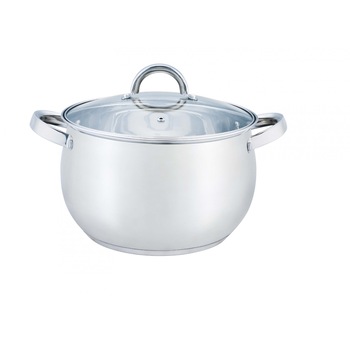 Cratita Grunberg din Inox si Capac de Sticla Yena, 20 cm, 4 Litri Cratita Grunberg din Inox si Capac de Sticla Yena, 20 cm, 4 Litri