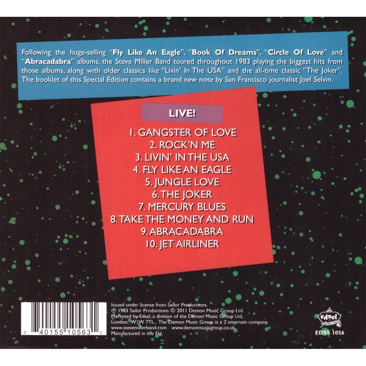 Steve Miller Band - Live! - CD Digipack