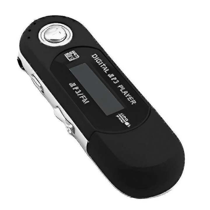MP3 lejátszó USB, 32 GB, fekete, piros, kék, ezüst, klasszikus dizájn, FM rádió