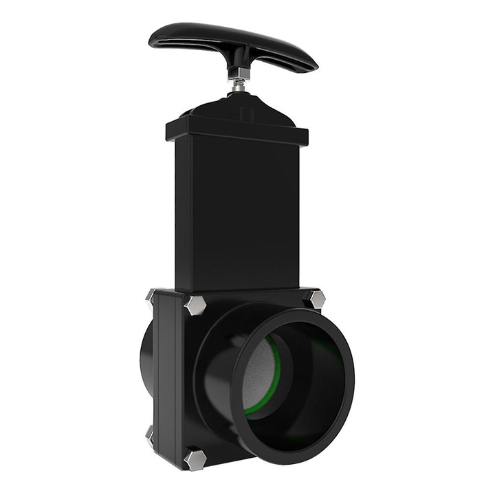 Supapa evacuare plastic 50mm pentru rulote, maner plastic, ax inox