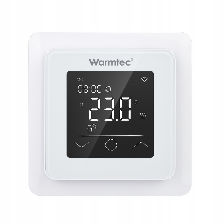 Warmtec ZTS programozható Wi-Fi termosztát, fehér, 8.6x8.6x4.7cm