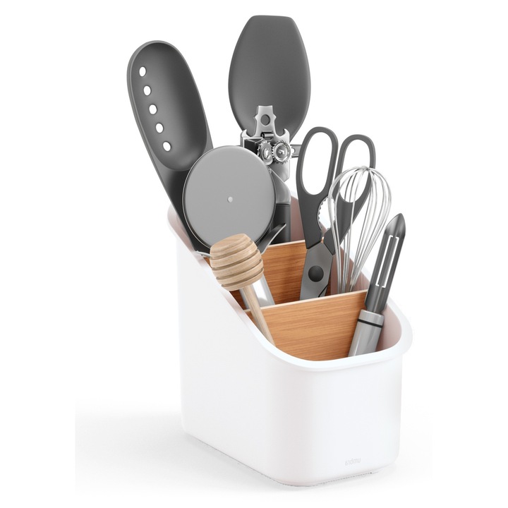 Organizer Bellwood, 3 niveluri, gri, 14x21x19cm