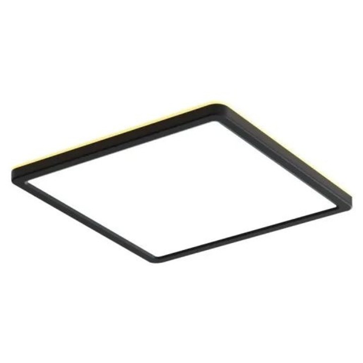 Aleria mennyezet, 23x23x2,4cm, LED, fekete