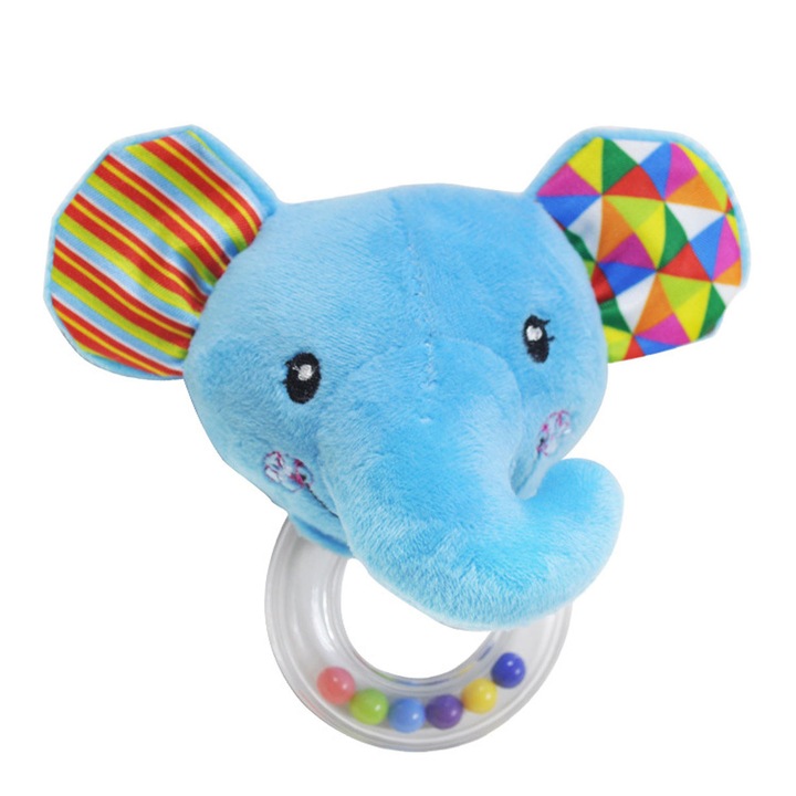 Csörgős játék bébijáték, plüssállat, ergonomikus kialakítás, interaktív hangok, 0-3 éves korig