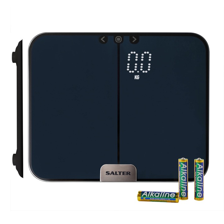Mérleg, Testdiagnosztika, Smart Body Scale, megvilágított digitális képernyő, hőmérő, Bluetooth, edzett üveg, Smart App kompatibilis, LCD képernyő