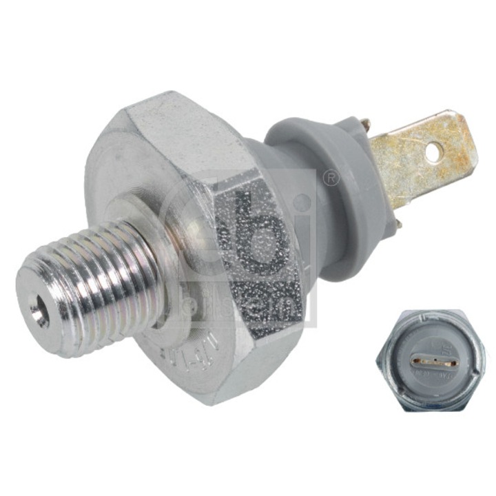 Olajnyomás érzékelő, FEBI, M10x1, 0,75-1,05 bar, 46mm, szürke