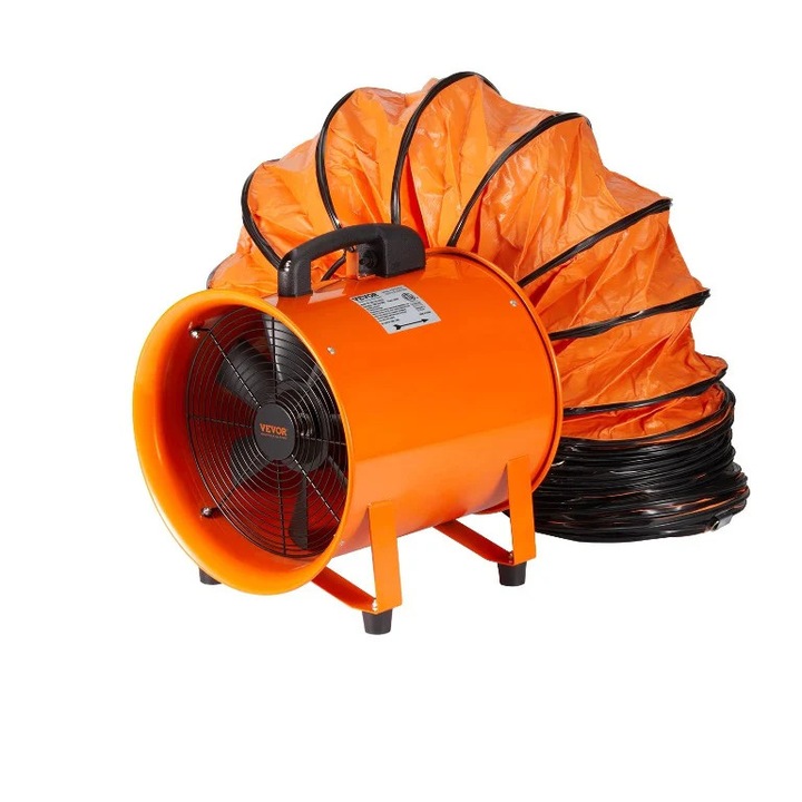 VEVOR ipari ventilátor, 10 hüvelykes, 230 W, 1893 CFM, hordozható, vízálló, acélvázas