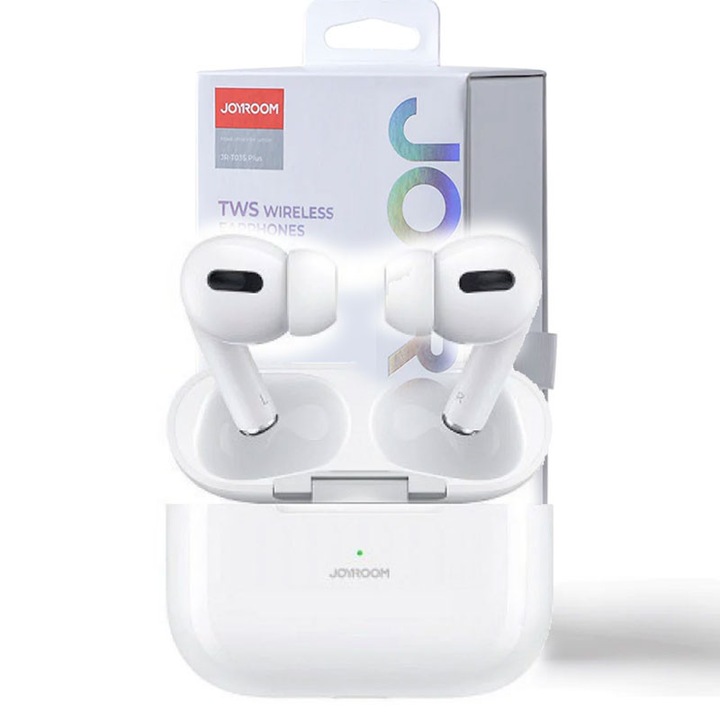 Joyroom JR-T03S Plus vezeték nélküli fülhallgató, fülbe dugható, BT 5.1, 120 órás készenléti állapot, 320 mAh, FEHÉR