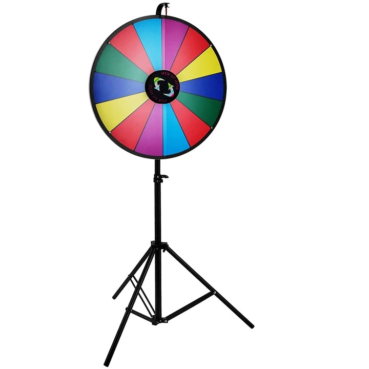 Nyereménykerék, 18 hüvelyk, 14 nyílás, állítható állvány, fekete