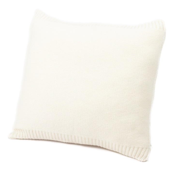 Perna LEA, 100% lana merinos, 45x45cm, umplutura cu spuma cu memorie si bilute siliconice, naturala