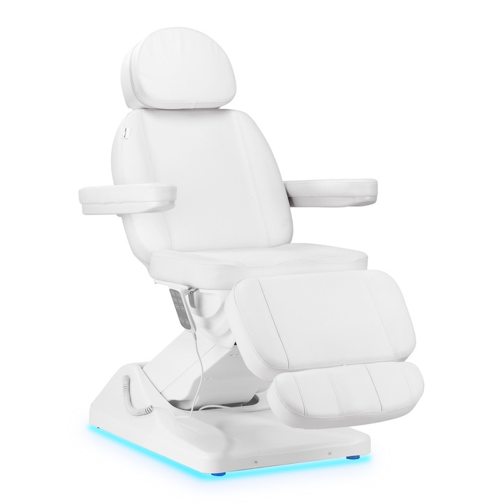 Fotoliu cosmetic electric, Sillon, 3 motoare, alb, 60x82cm