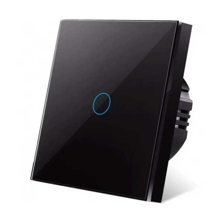 Intrerupator touch Negru, Sticla securizata, LED