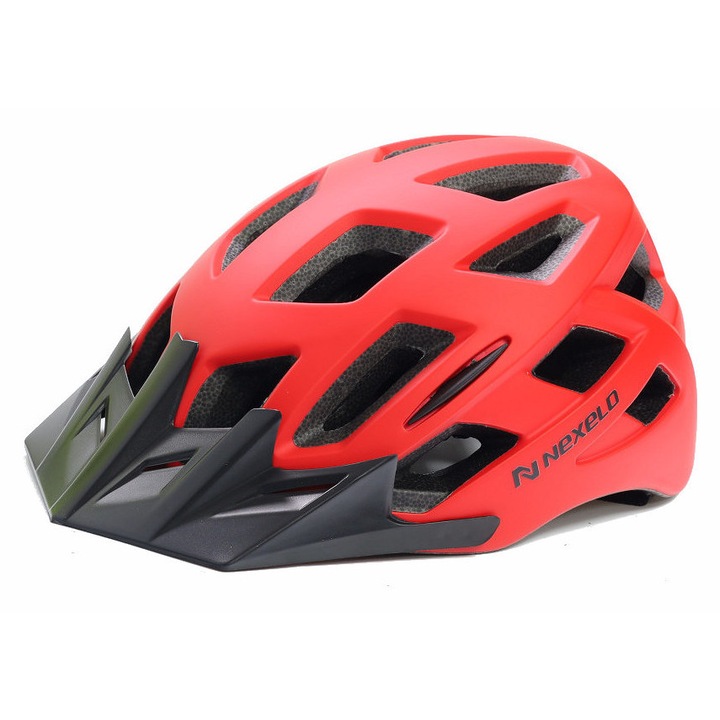 Nexelo unisex védősisak, In-Mold, szellőzőrendszerrel, piros, 58-61 cm